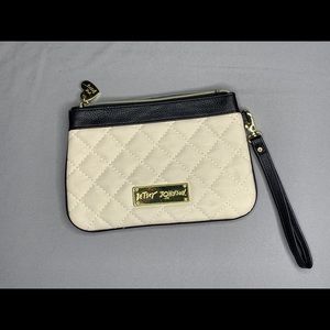 [SOLD] Betsy Johnson Black & White Stud Wristlet